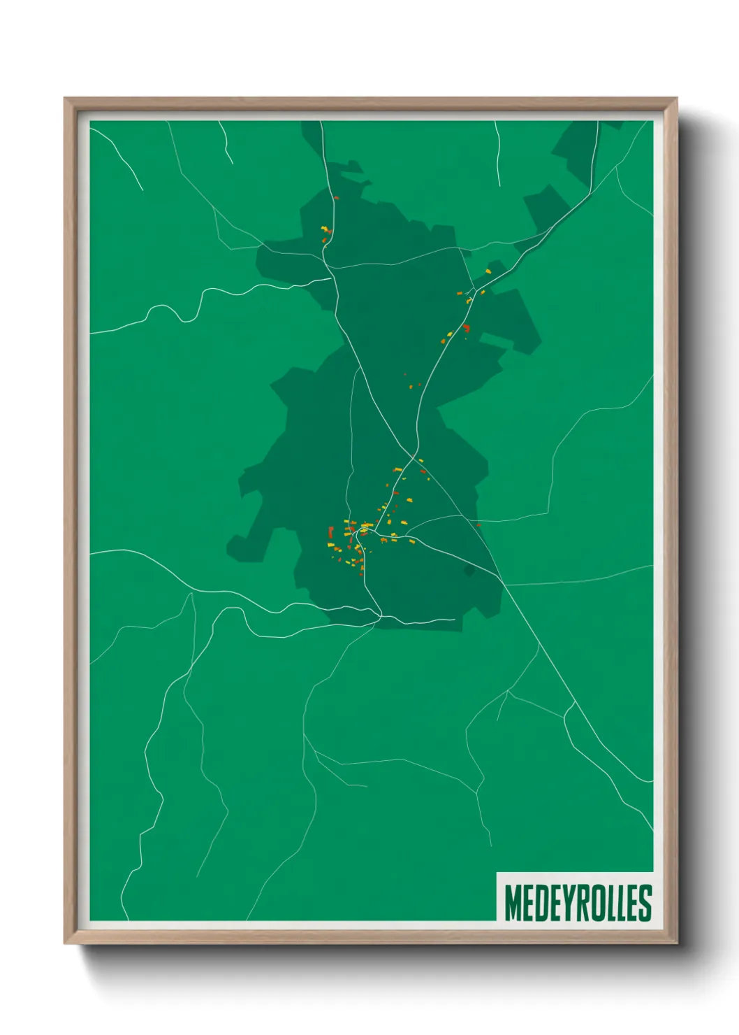 Une affiche de carte sur Medeyrolles