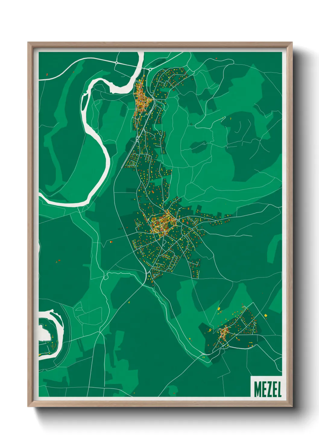 Une affiche de carte sur Mezel