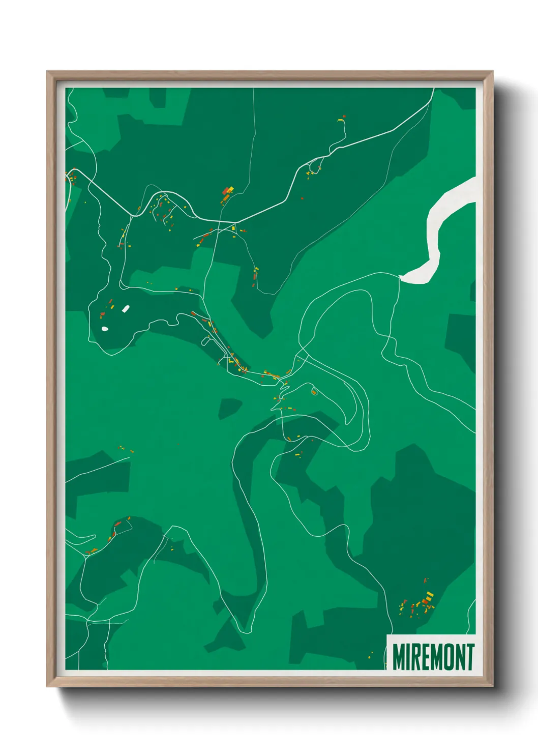 Une affiche de carte sur Miremont