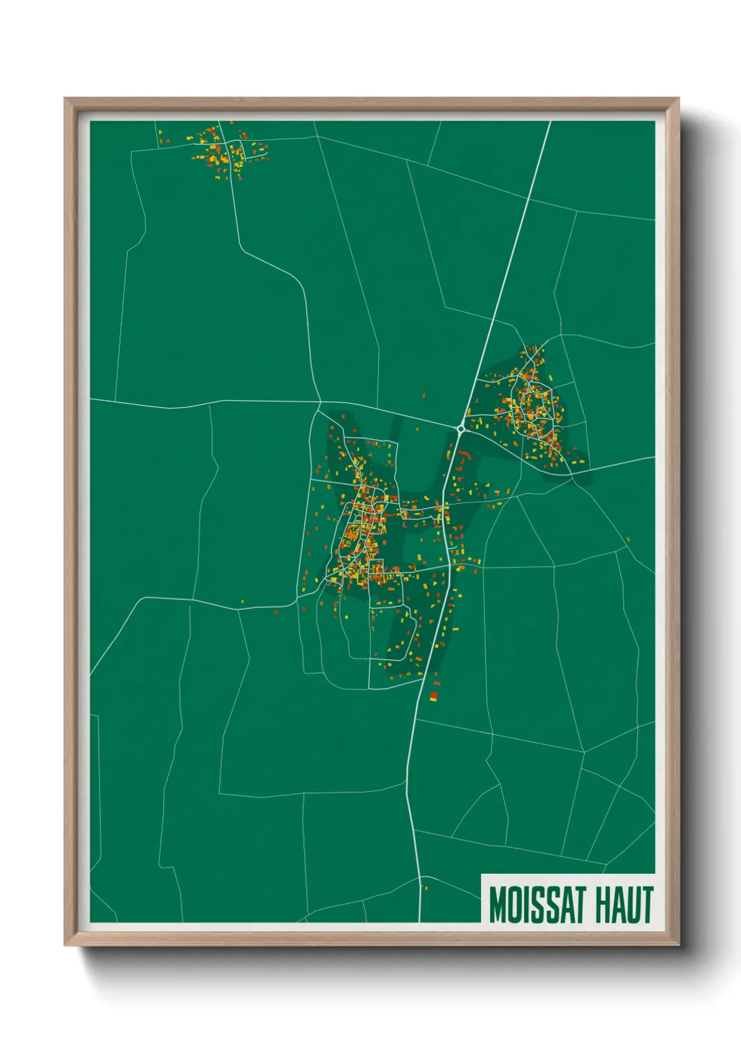 Une affiche de carte sur Moissat Haut