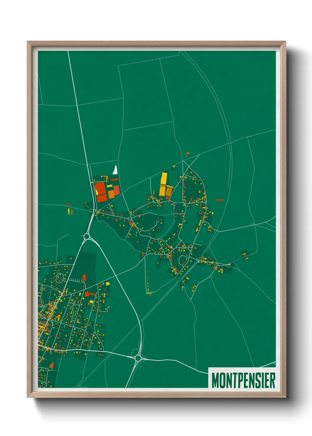 Une affiche de carte sur Montpensier