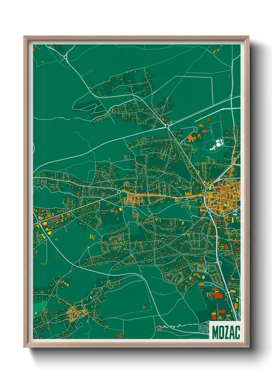 Une affiche de carte sur Mozac