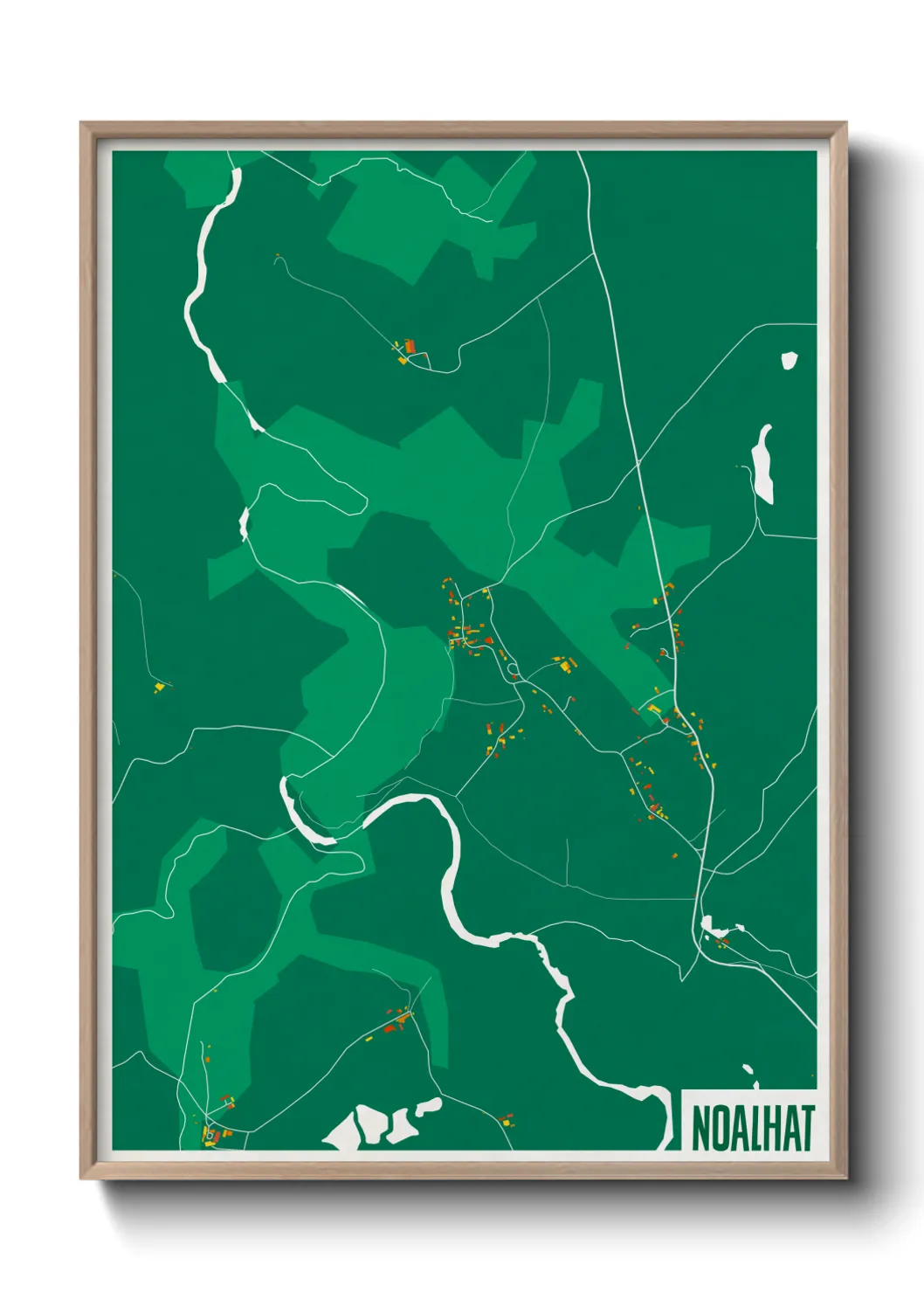 Une affiche de carte sur Noalhat