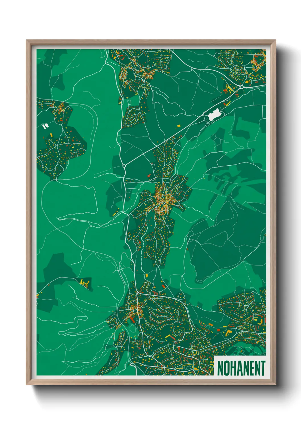 Une affiche de carte sur Nohanent