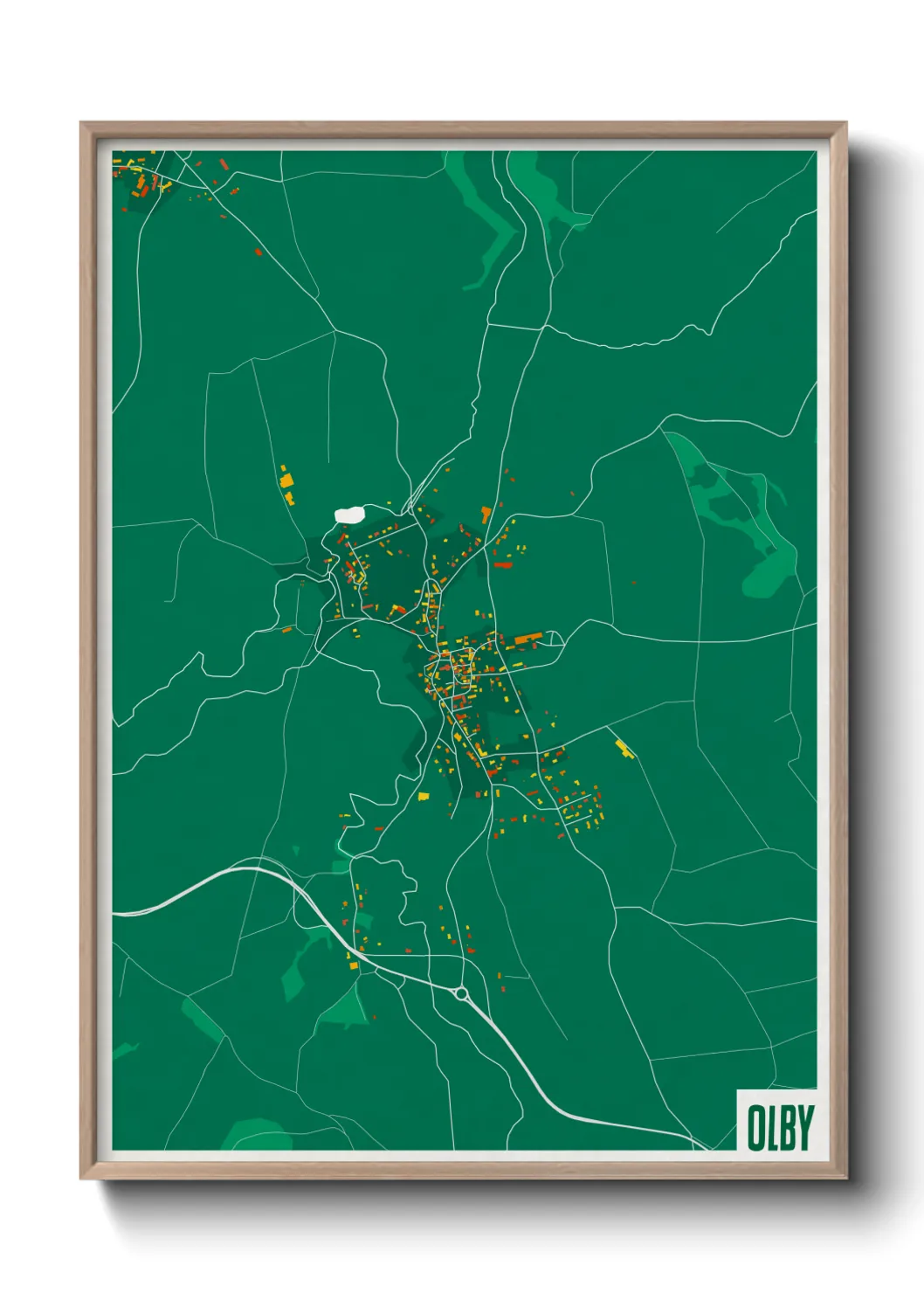 Une affiche de carte sur Olby