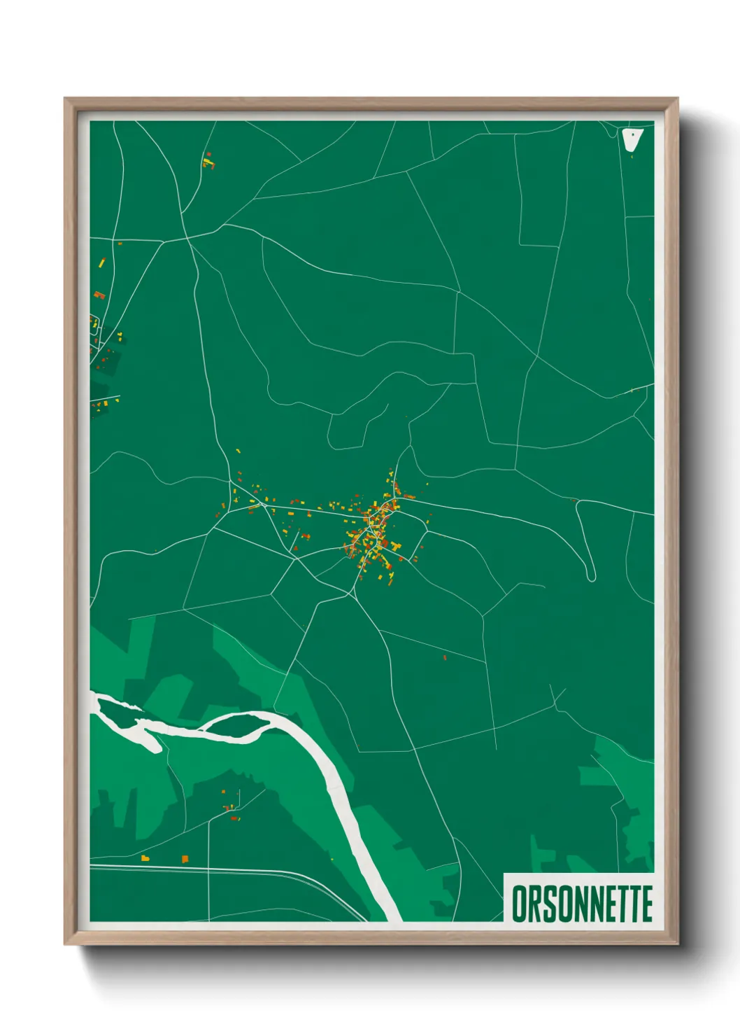 Une affiche de carte sur Orsonnette