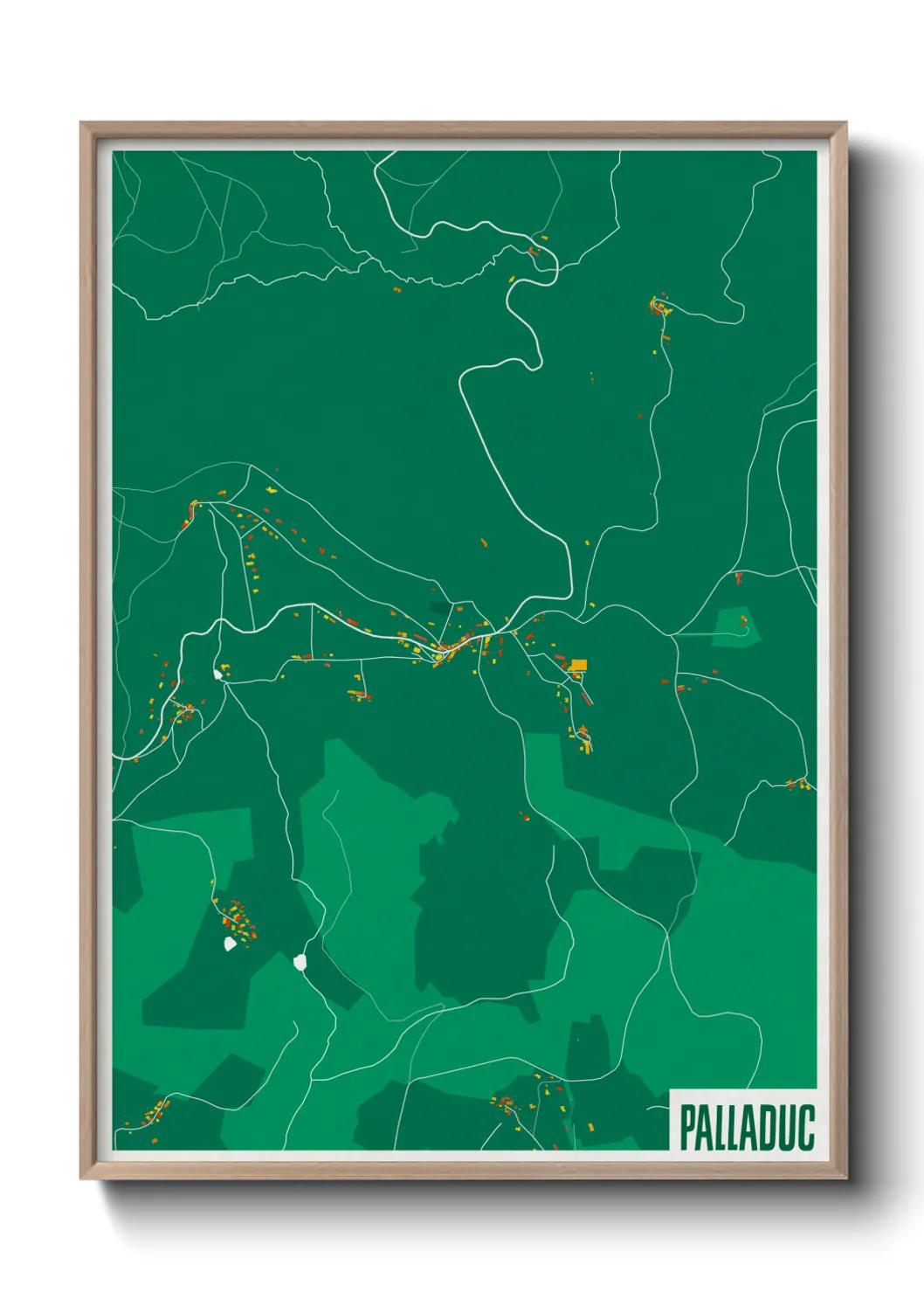 Une affiche de carte sur Palladuc