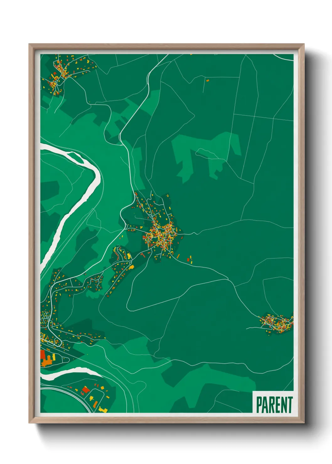 Une affiche de carte sur Parent