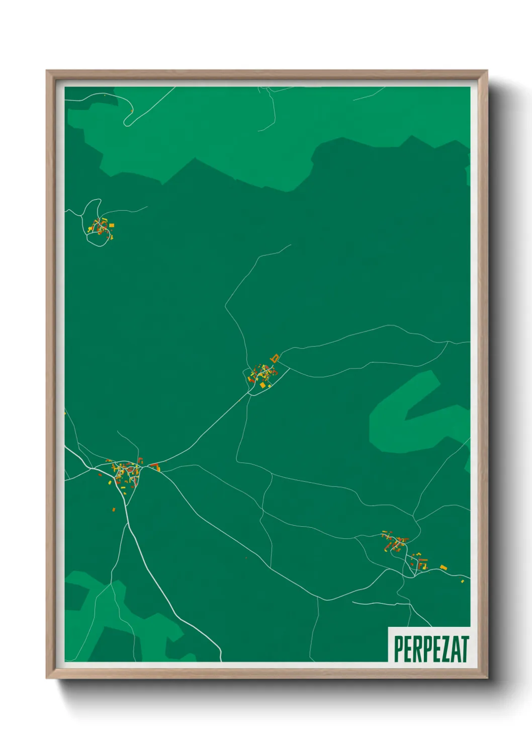 Une affiche de carte sur Perpezat