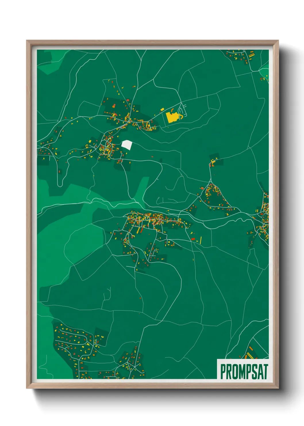 Une affiche de carte sur Prompsat