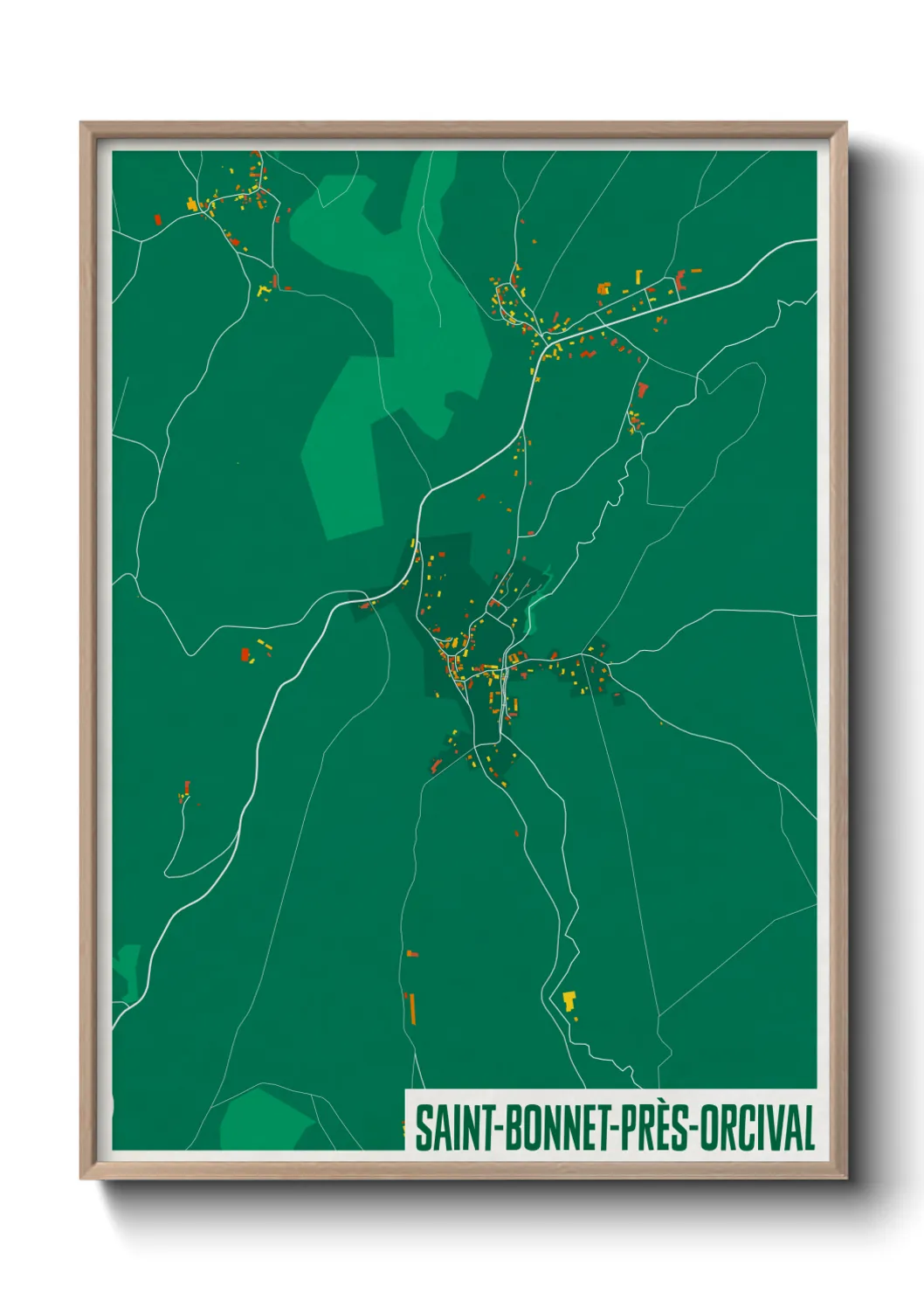Une affiche de carte sur Saint-Bonnet-près-Orcival