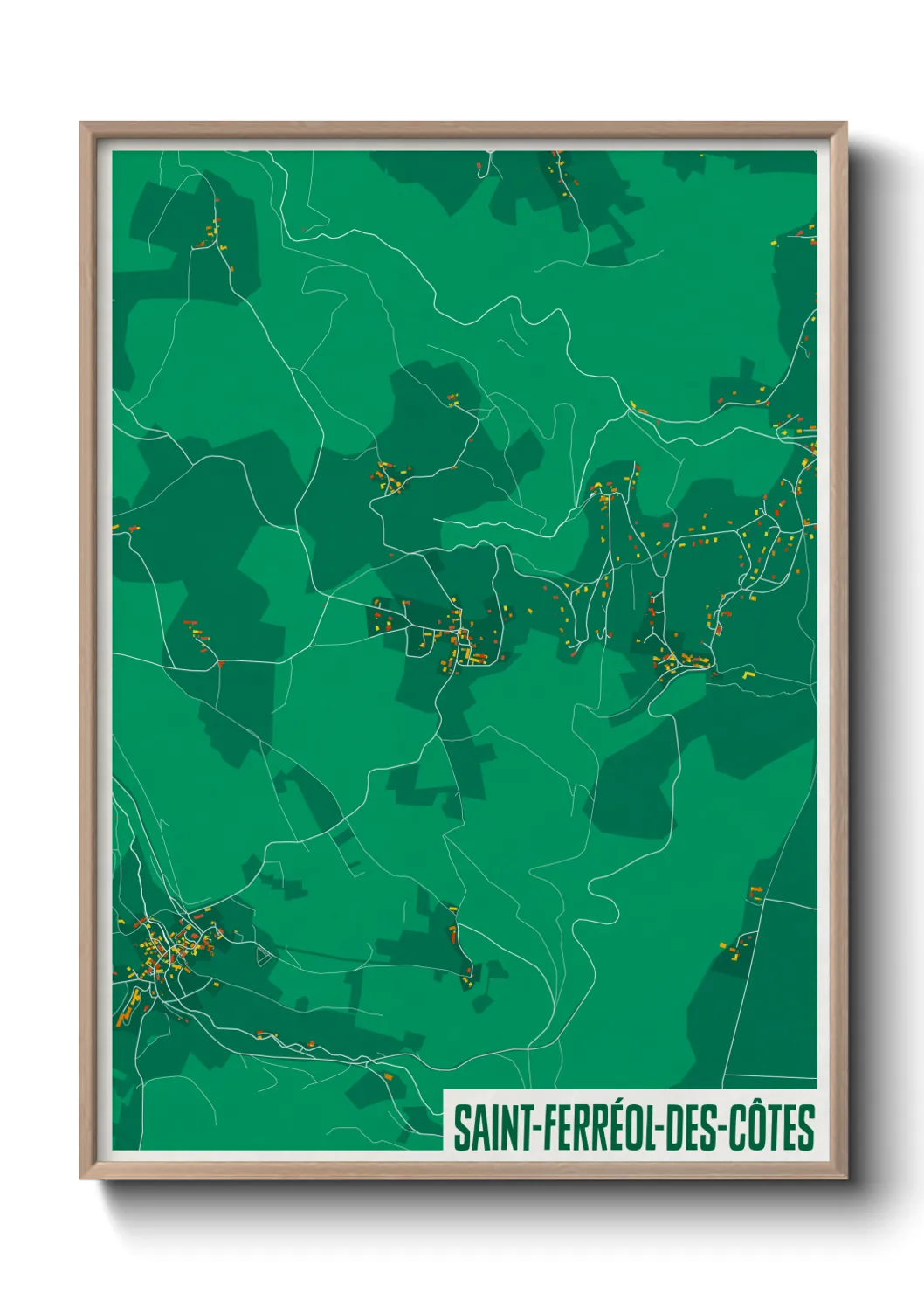 Un poster carteSaint-Ferréol-des-Côtes