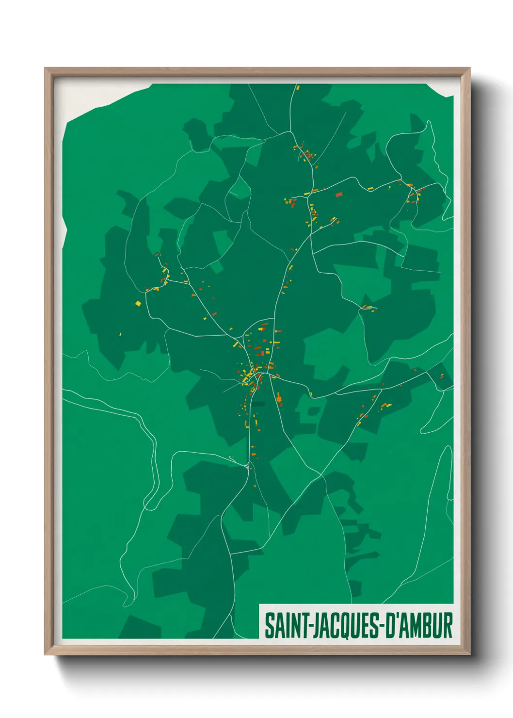 Un poster carteSaint-Jacques-d'Ambur