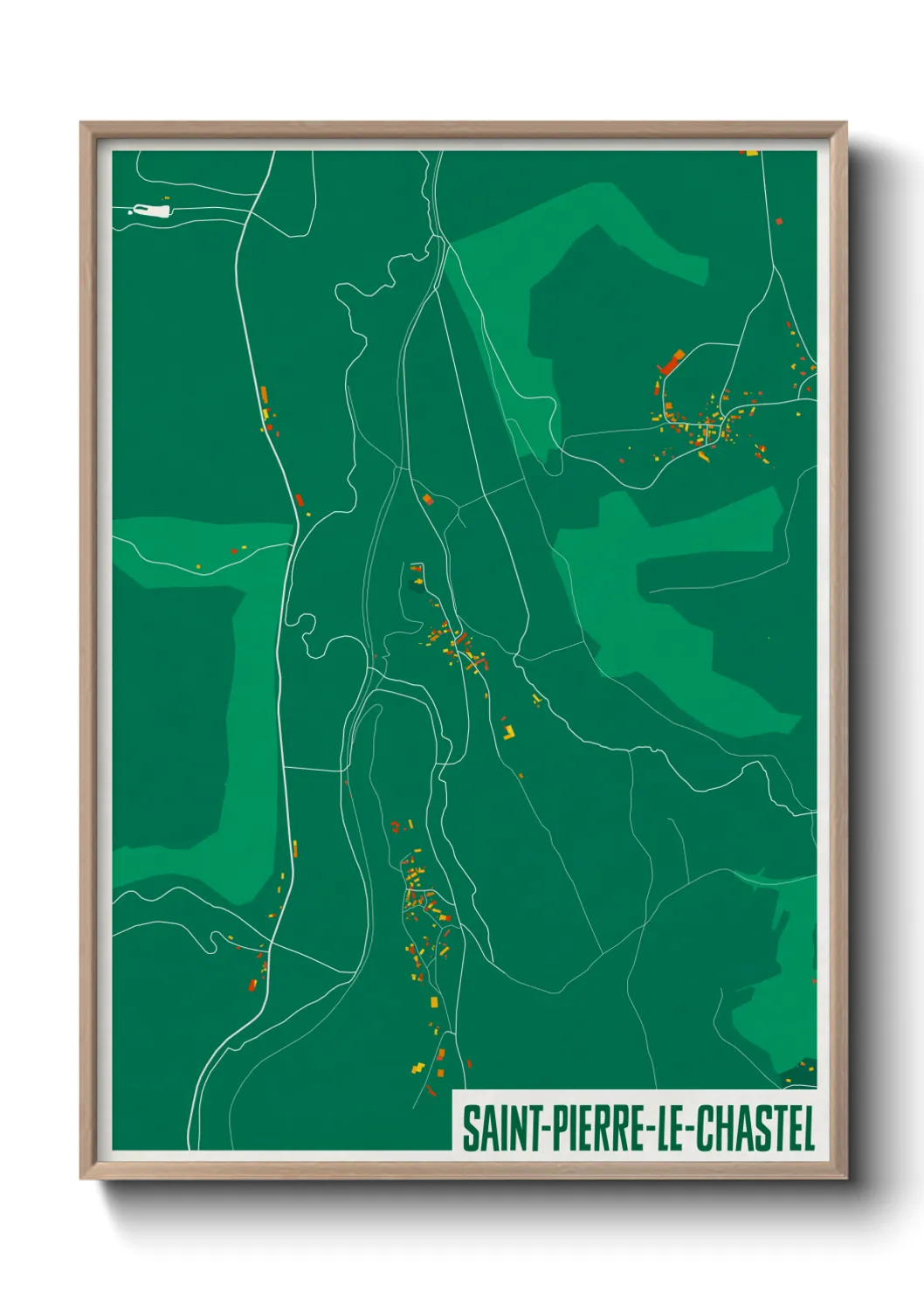 Un poster carteSaint-Pierre-le-Chastel