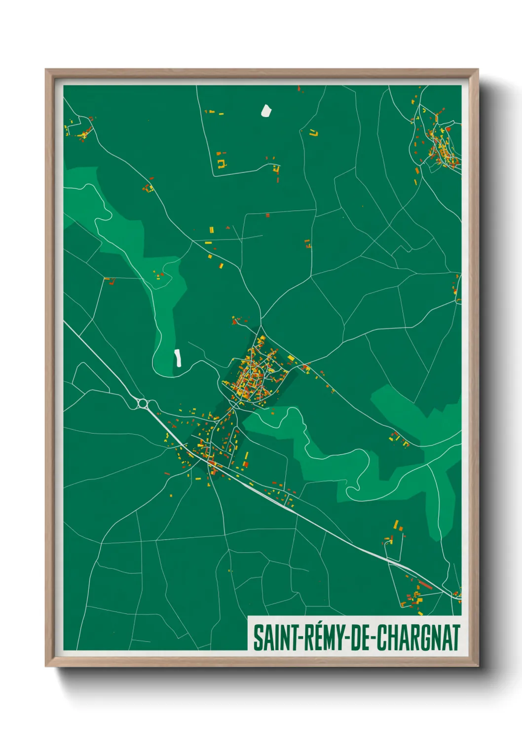 Un poster carteSaint-Rémy-de-Chargnat