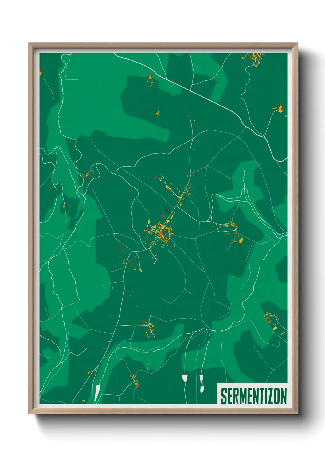 Une affiche de carte sur Sermentizon