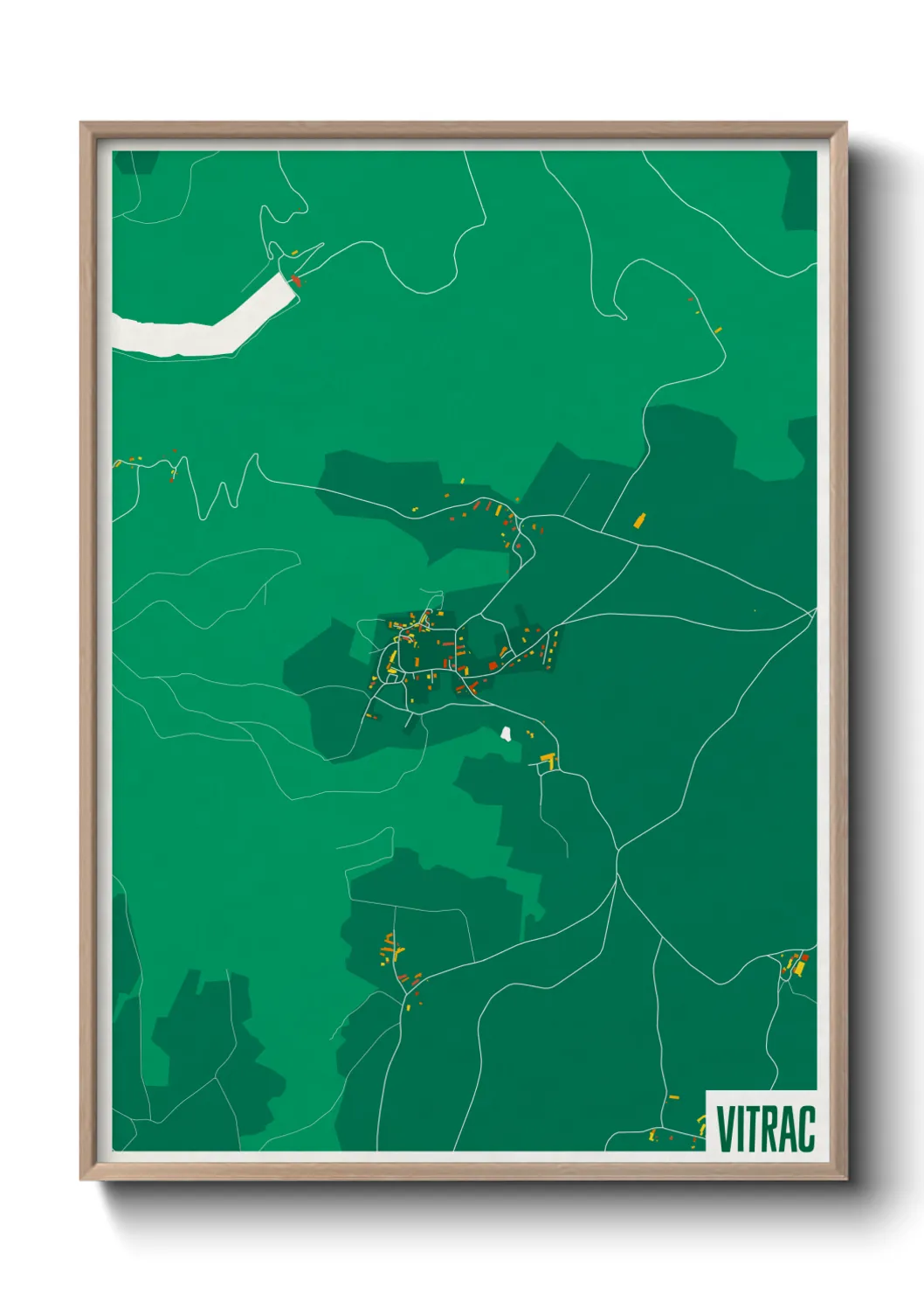 Une affiche de carte sur Vitrac