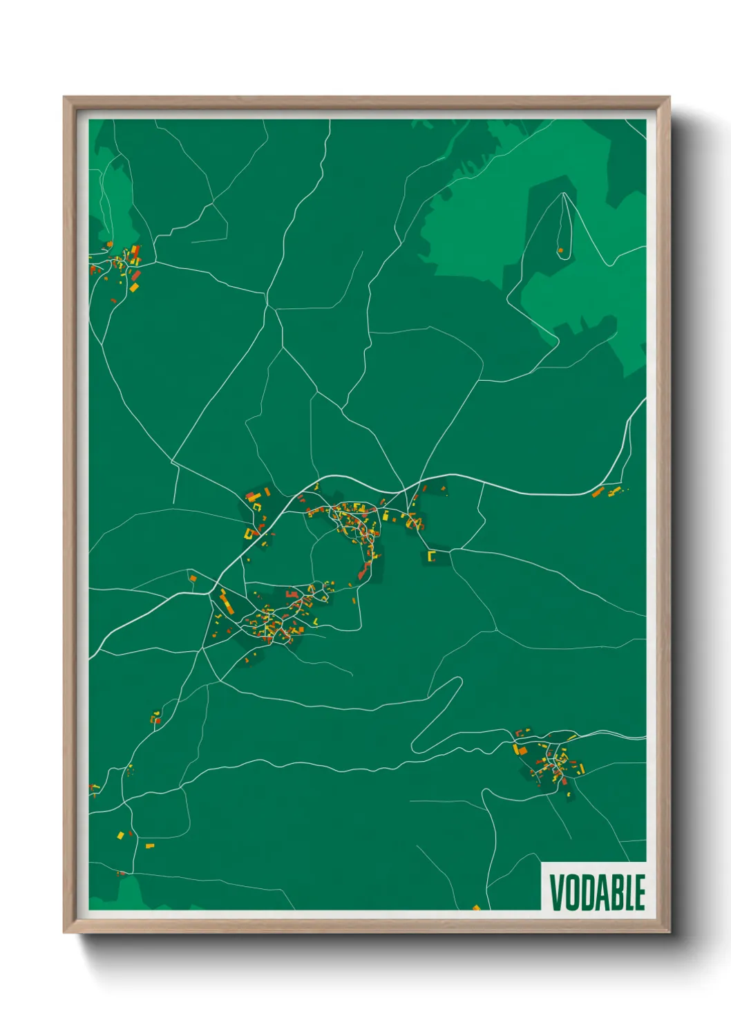 Une affiche de carte sur Vodable