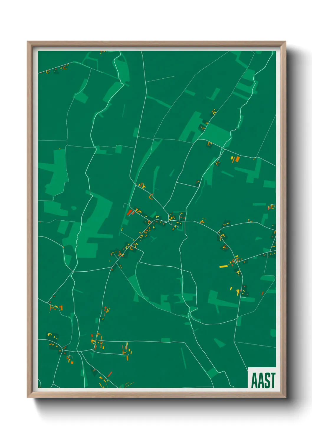 Une affiche de carte sur Aast