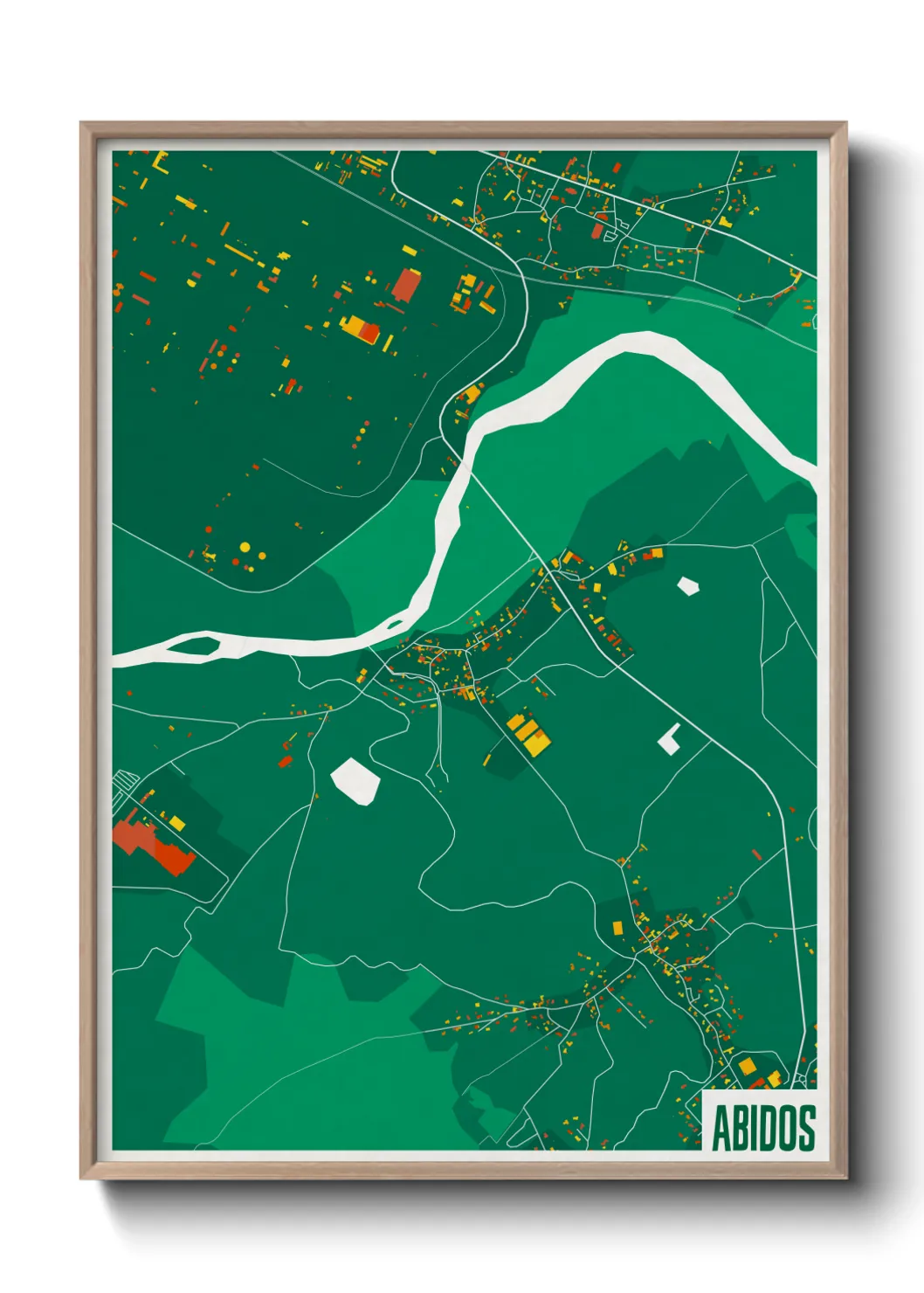 Une affiche de carte sur Abidos