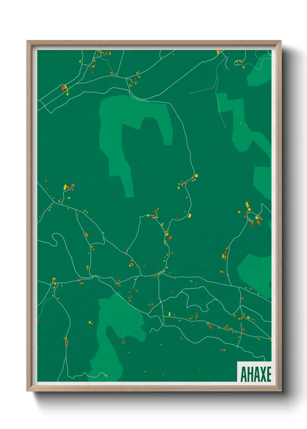 Une affiche de carte sur Ahaxe