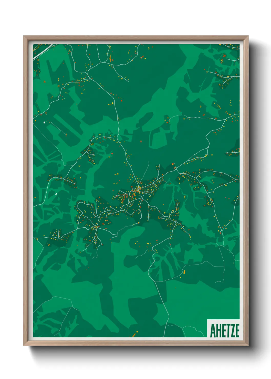 Une affiche de carte sur Ahetze