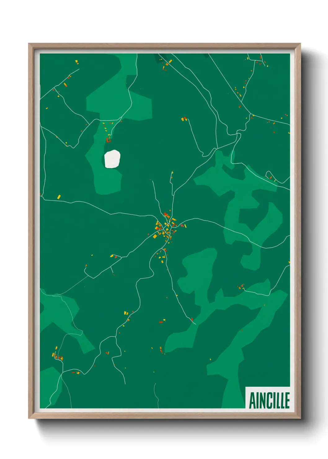 Une affiche de carte sur Aincille