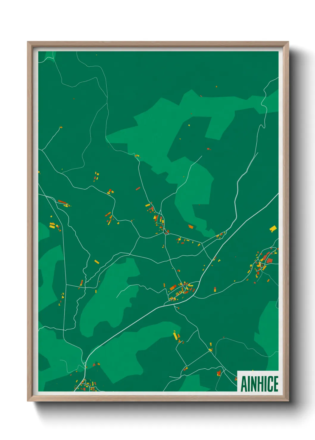 Une affiche de carte sur Ainhice