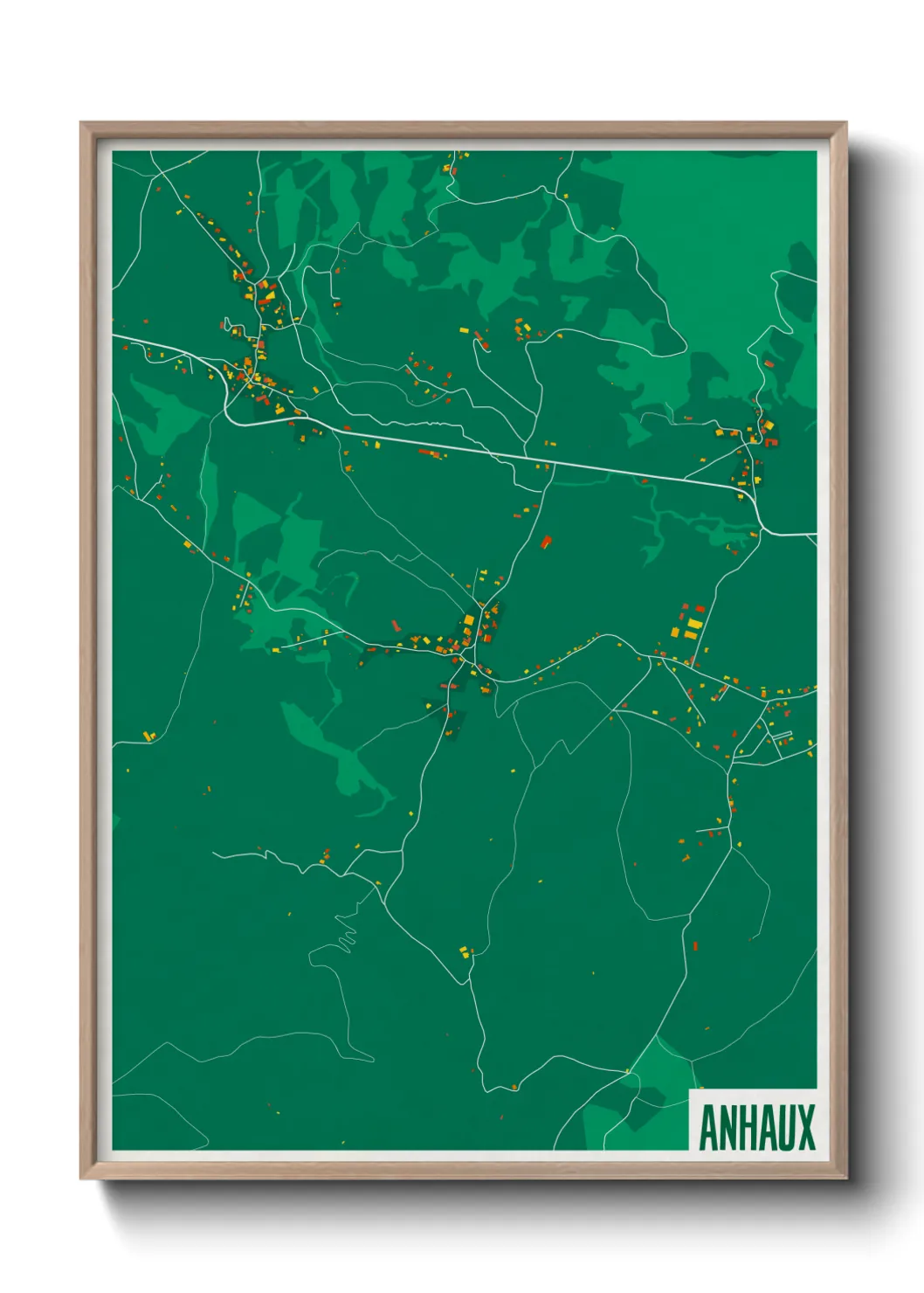 Une affiche de carte sur Anhaux