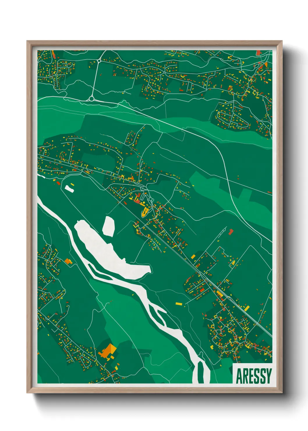 Une affiche de carte sur Aressy