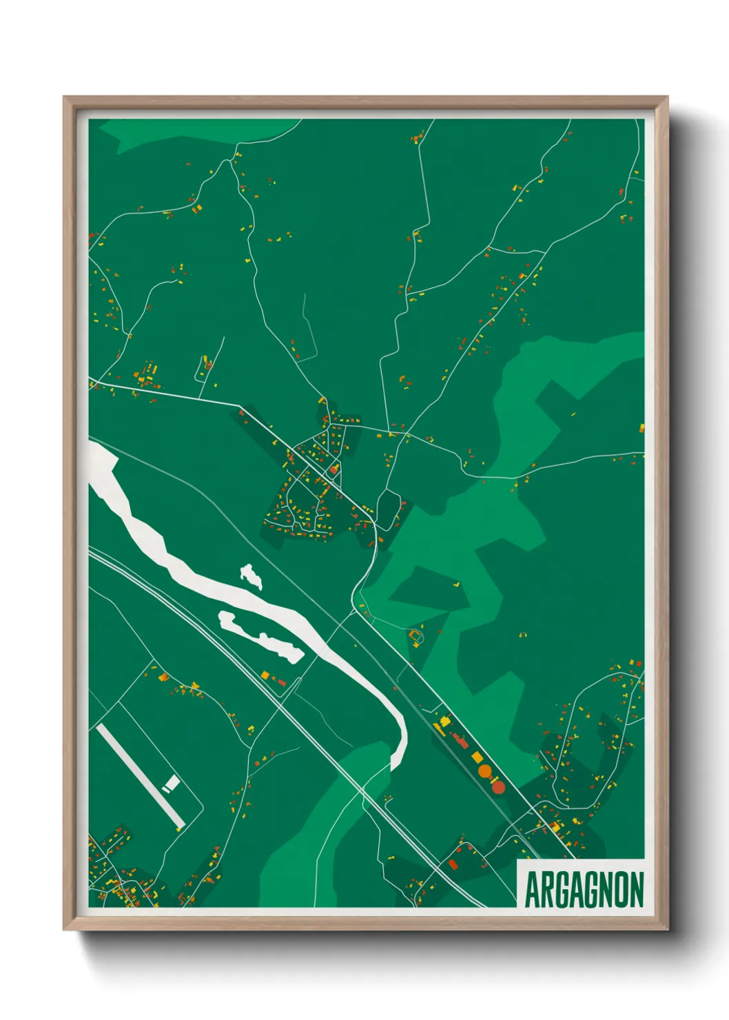 Une affiche de carte sur Argagnon