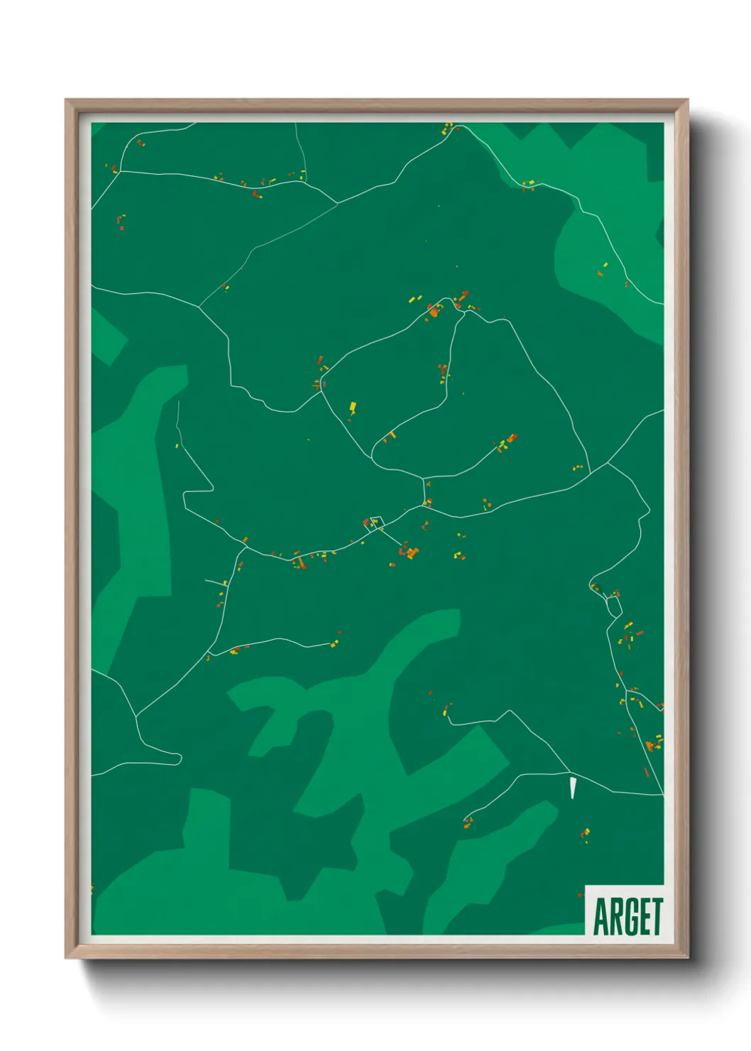 Une affiche de carte sur Arget