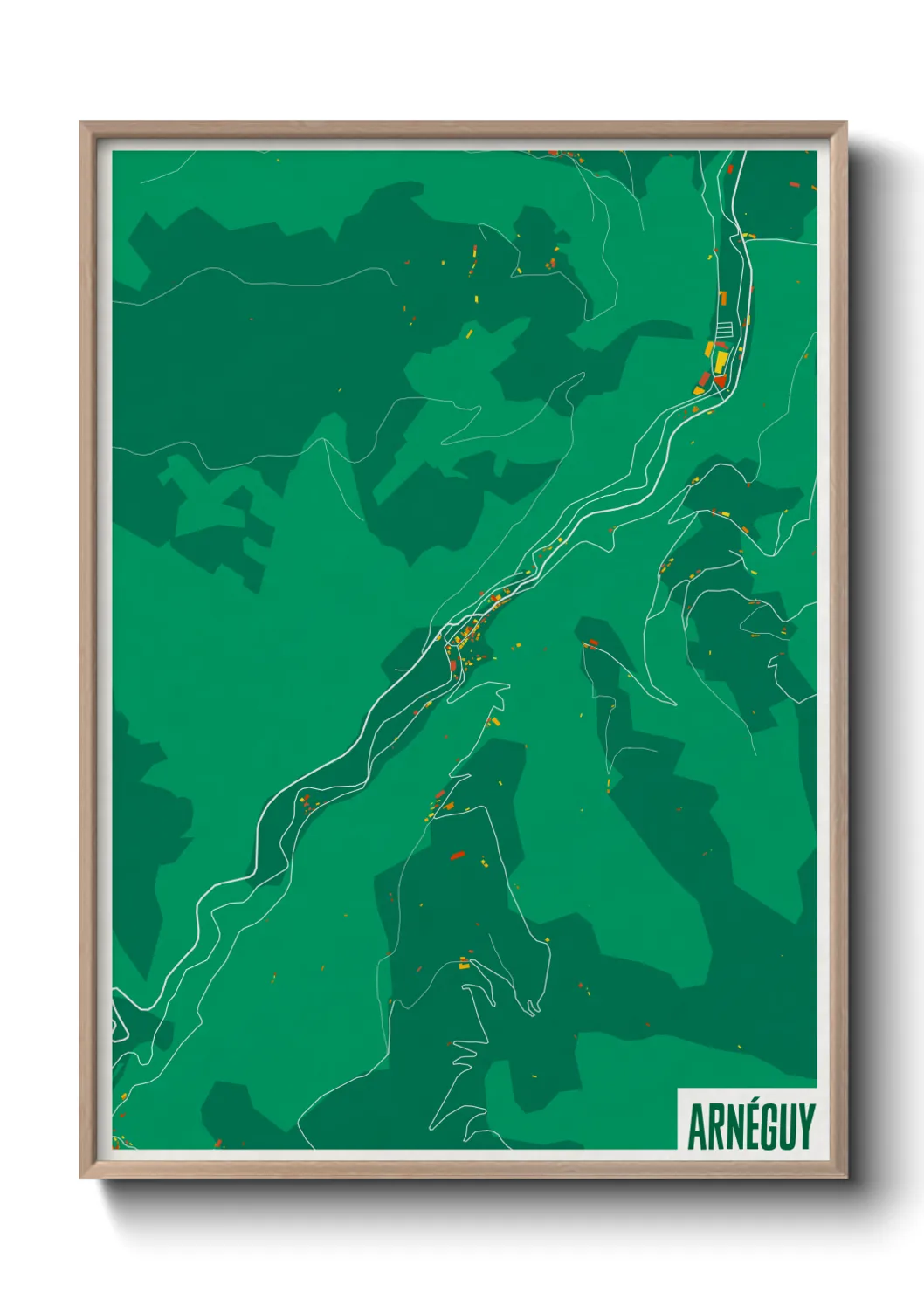 Une affiche de carte sur Arnéguy