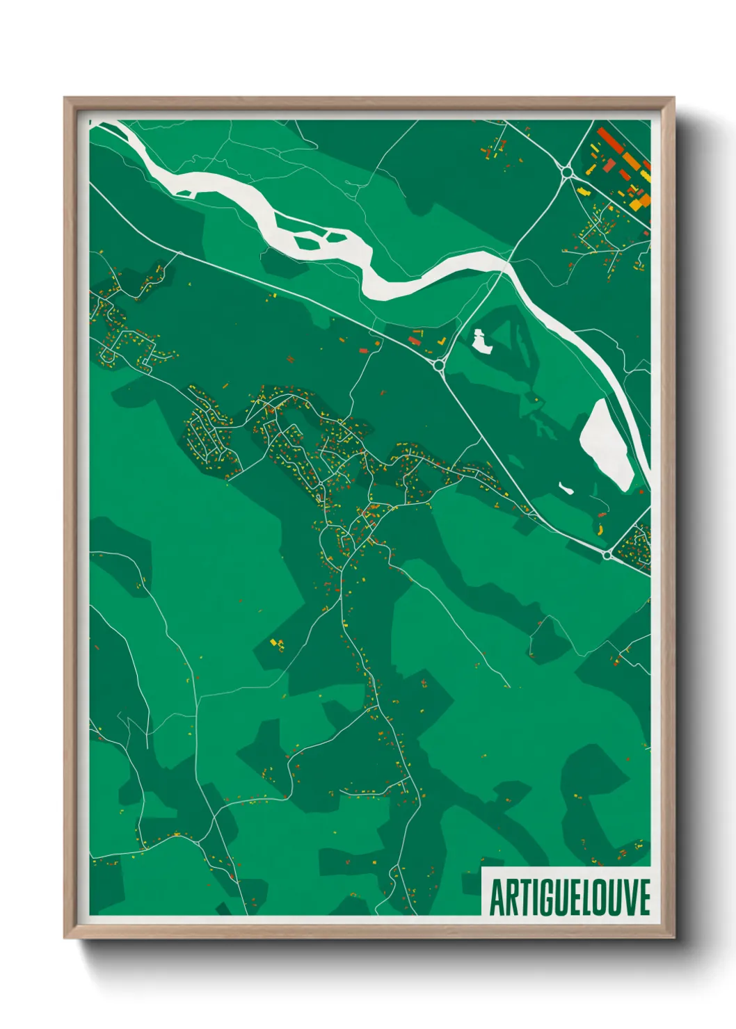 Une affiche de carte sur Artiguelouve