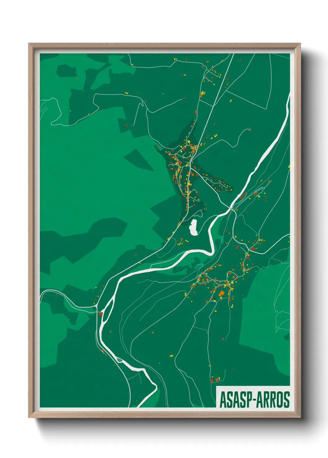 Une affiche de carte sur Asasp-Arros