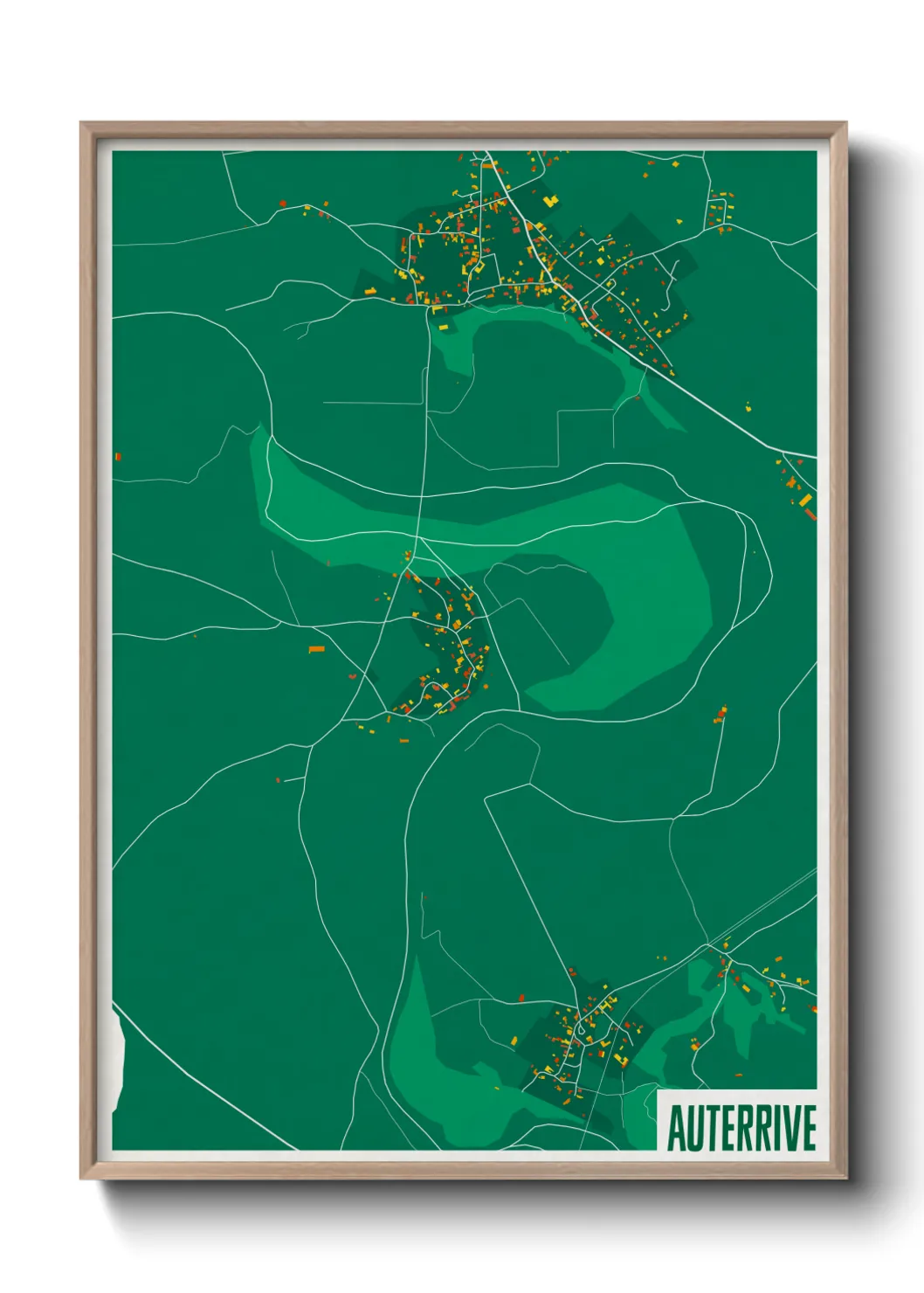 Une affiche de carte sur Auterrive