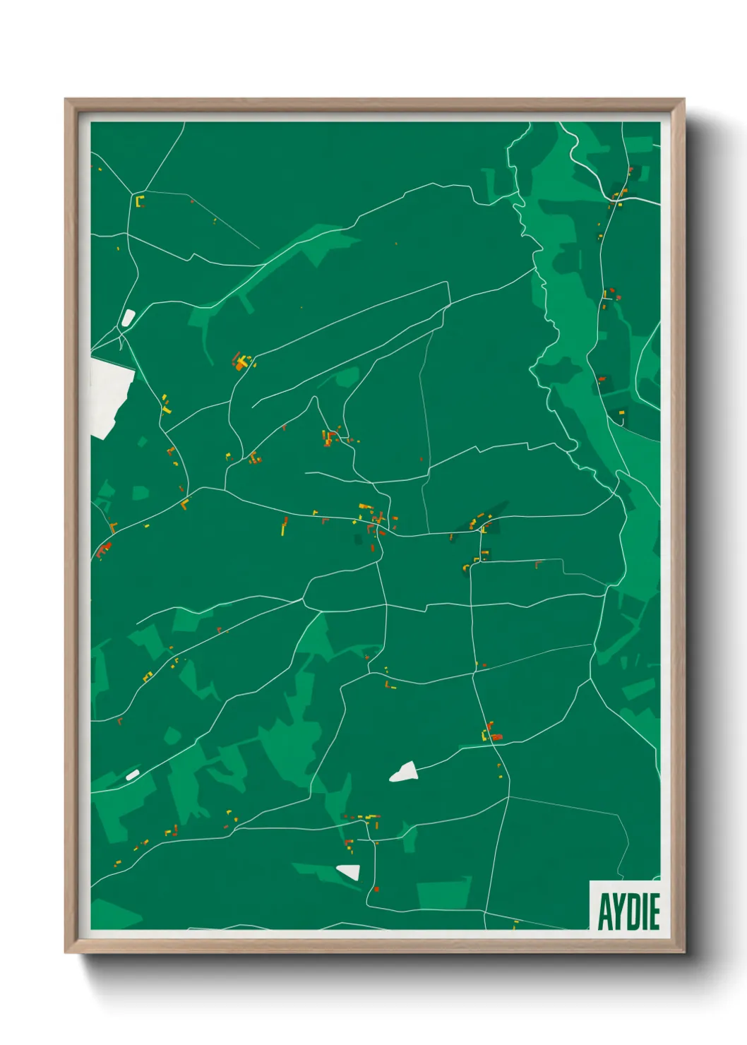 Une affiche de carte sur Aydie
