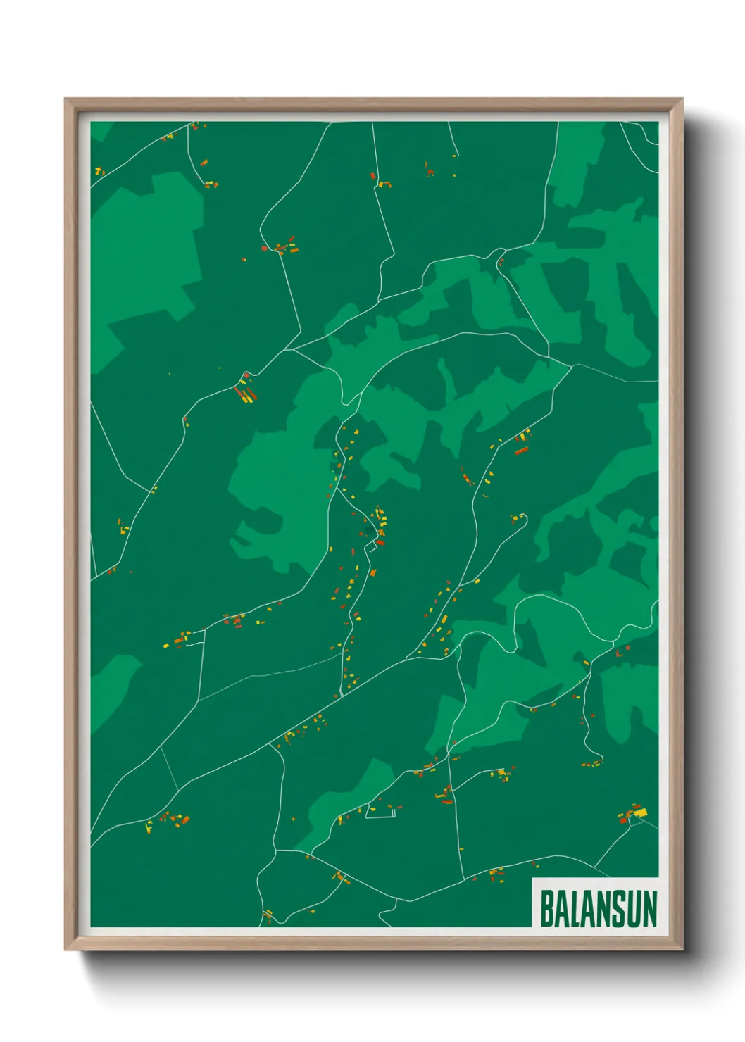 Une affiche de carte sur Balansun