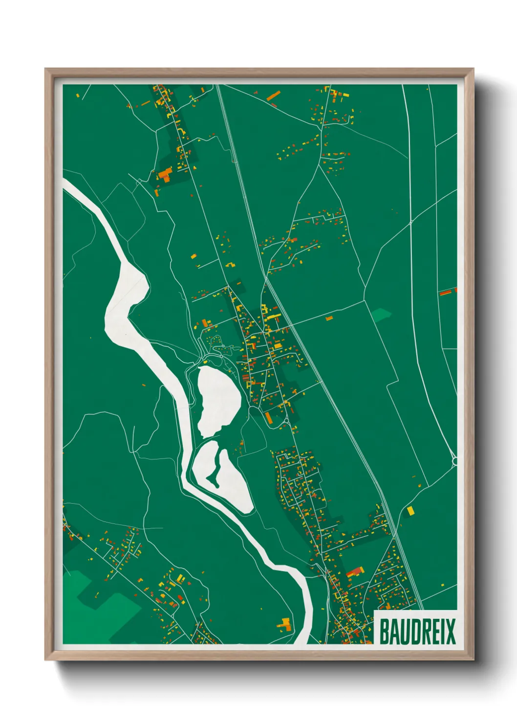 Une affiche de carte sur Baudreix