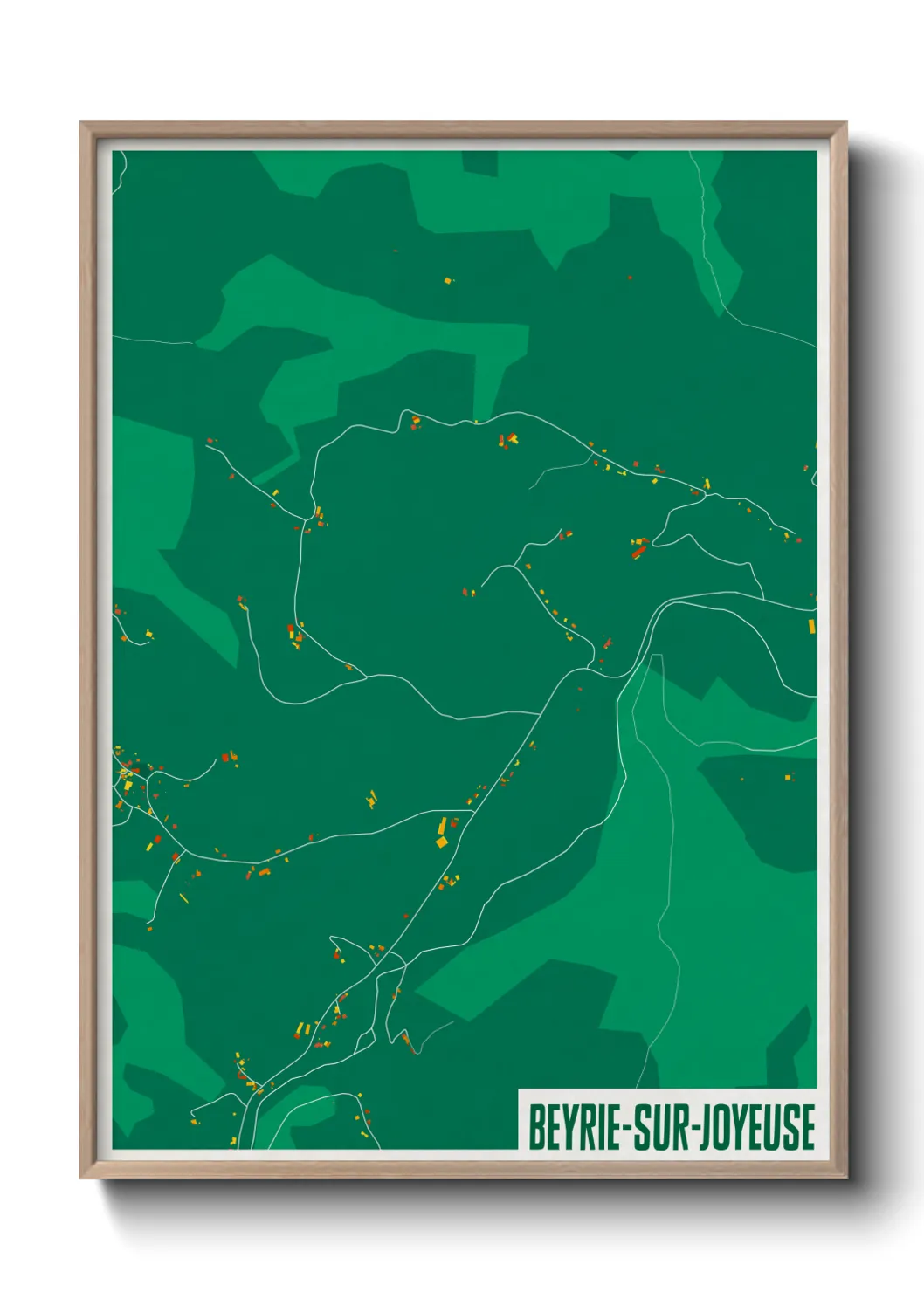 Un poster carteBeyrie-sur-Joyeuse