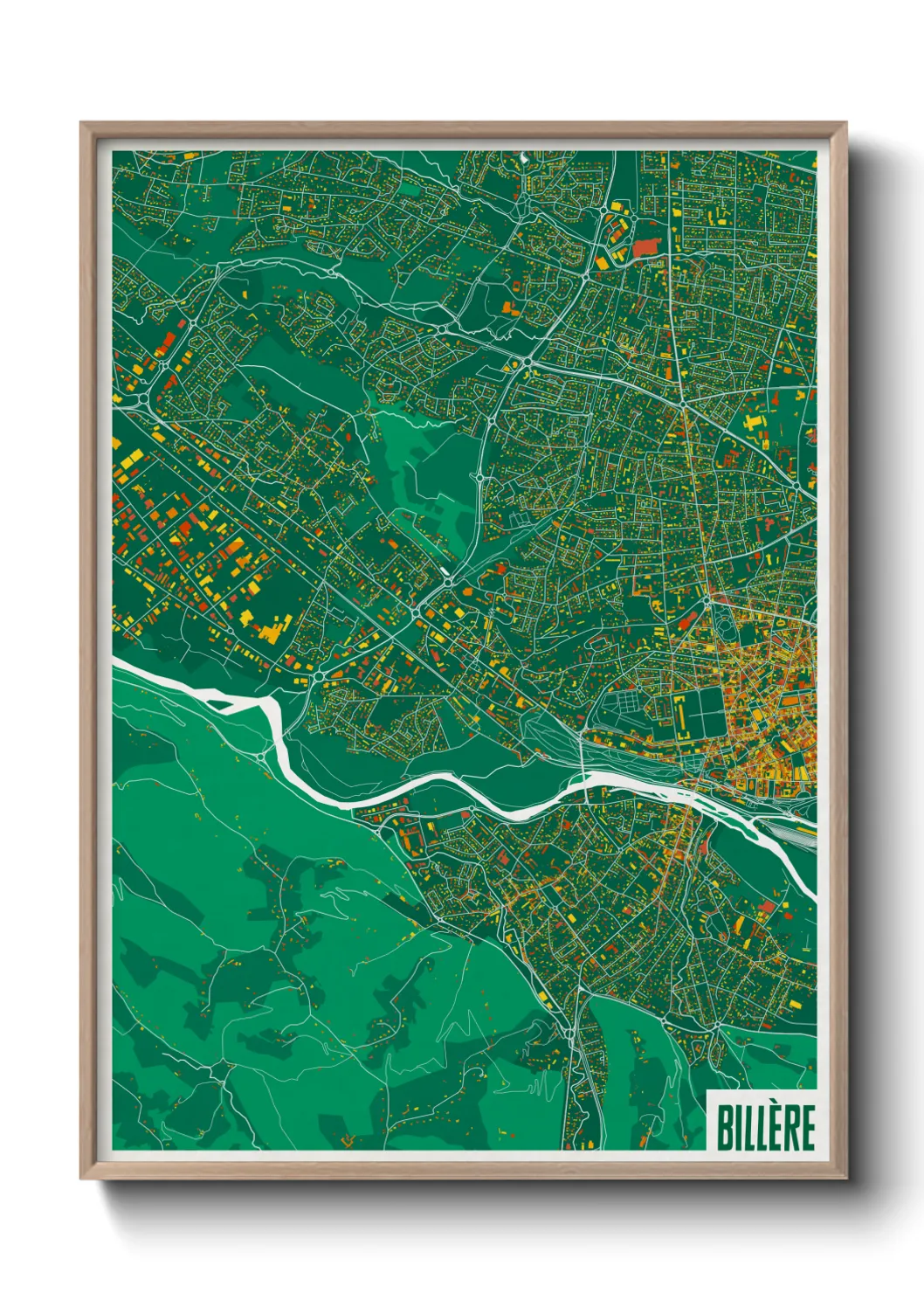 Une affiche de carte sur Billère
