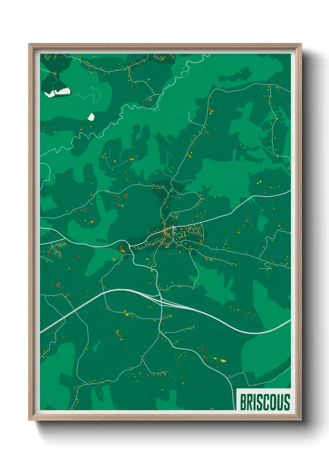 Une affiche de carte sur Briscous