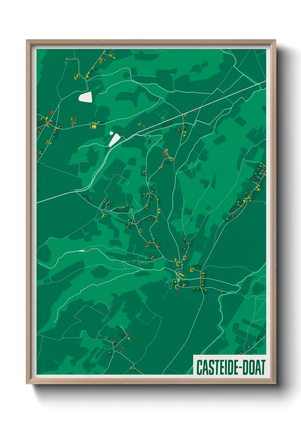 Un poster carteCasteide-Doat