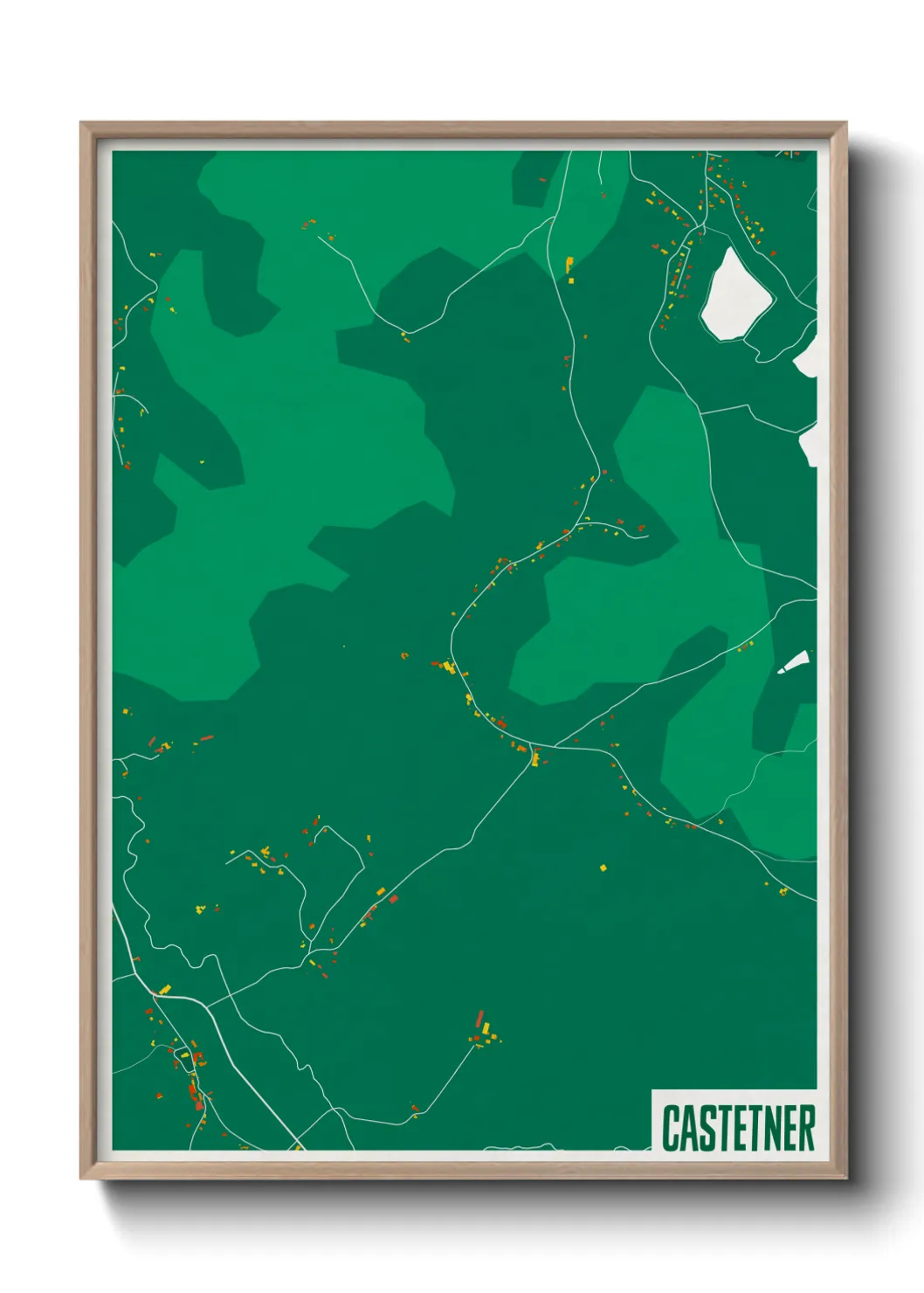 Une affiche de carte sur Castetner