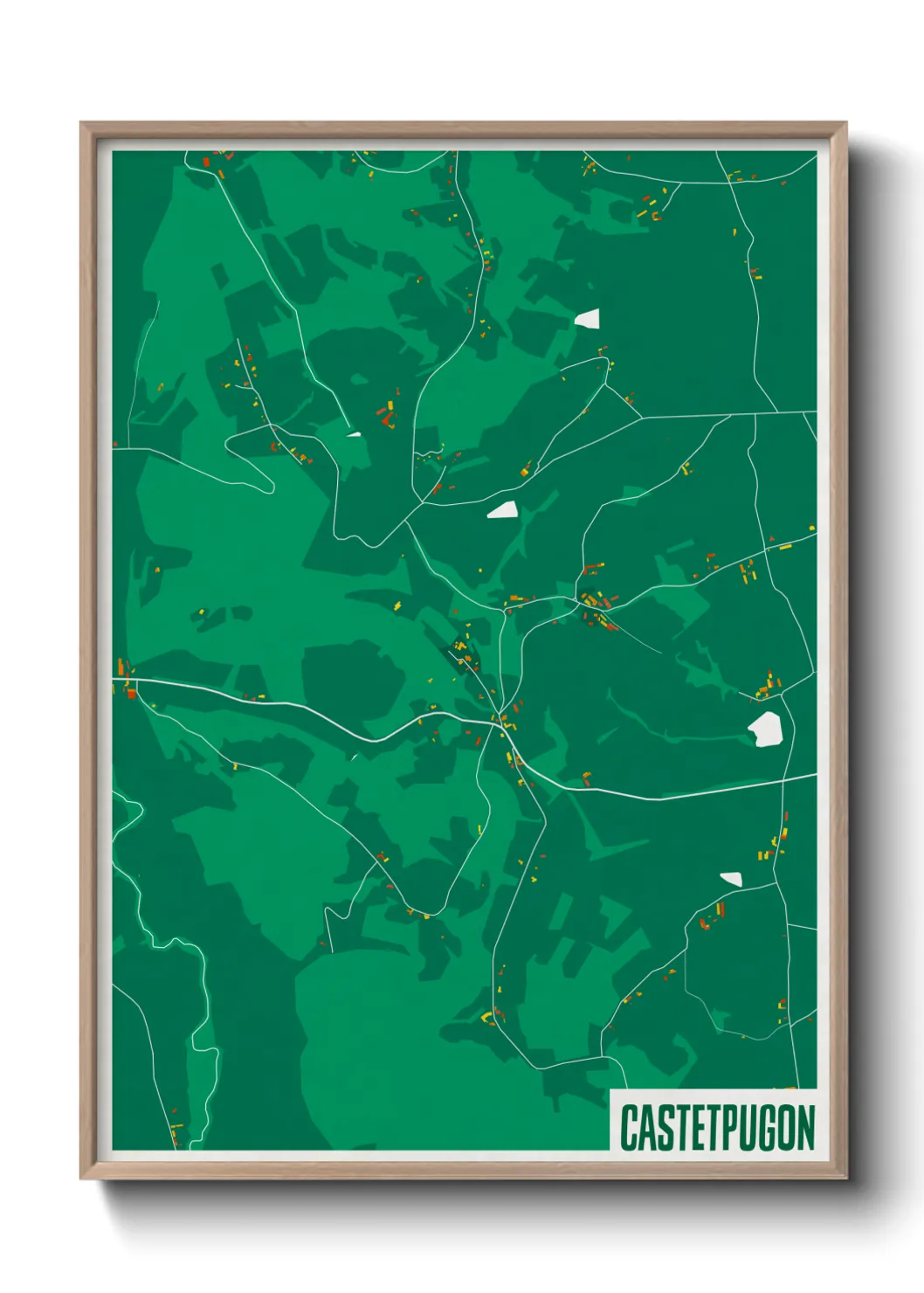 Une affiche de carte sur Castetpugon
