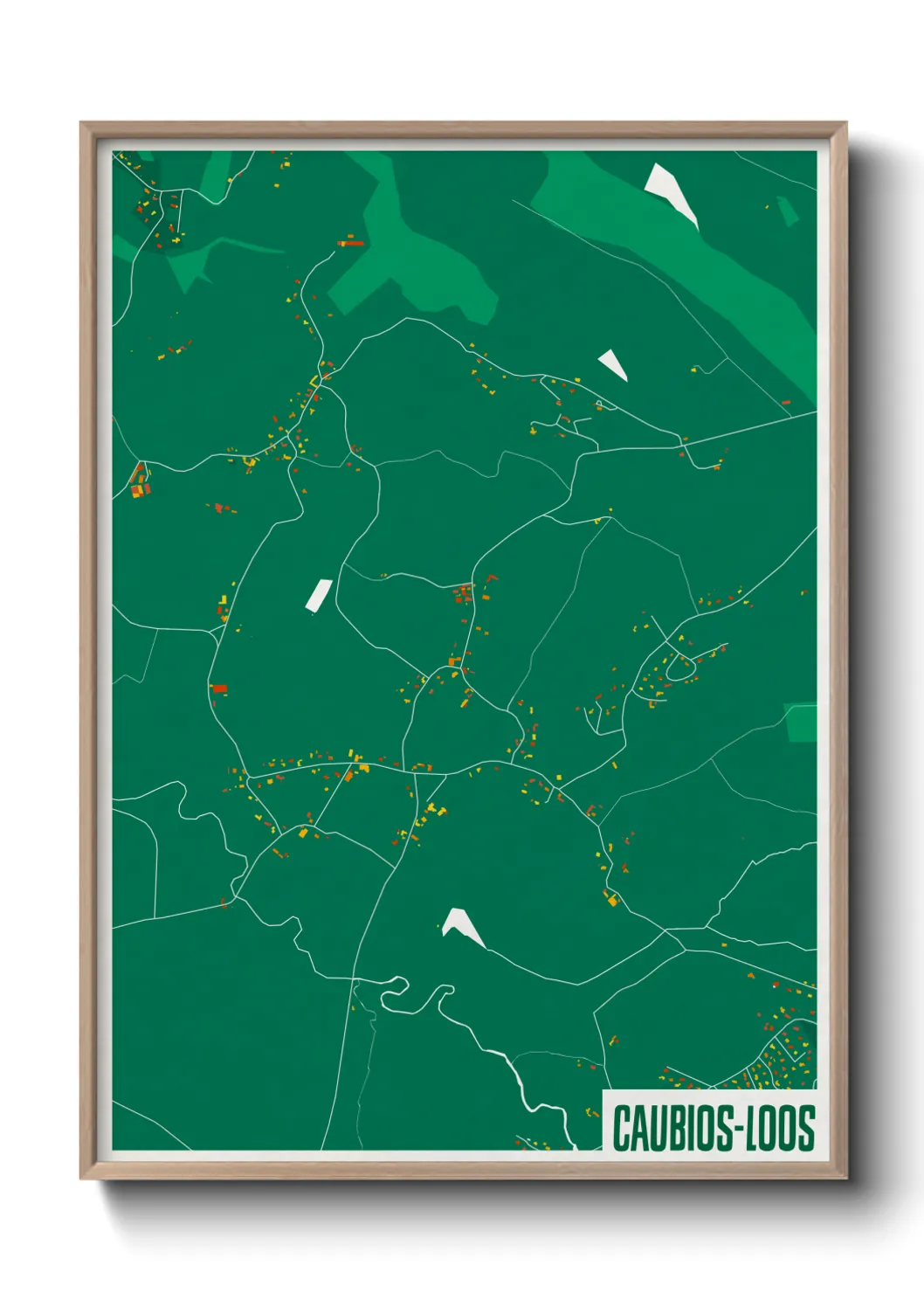 Une affiche de carte sur Caubios-Loos