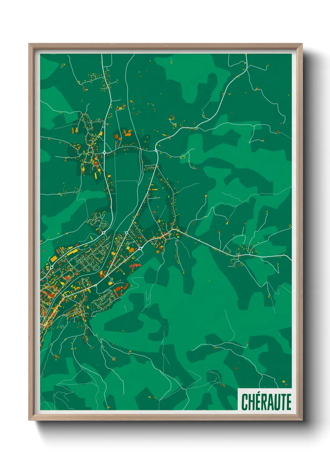 Une affiche de carte sur Chéraute