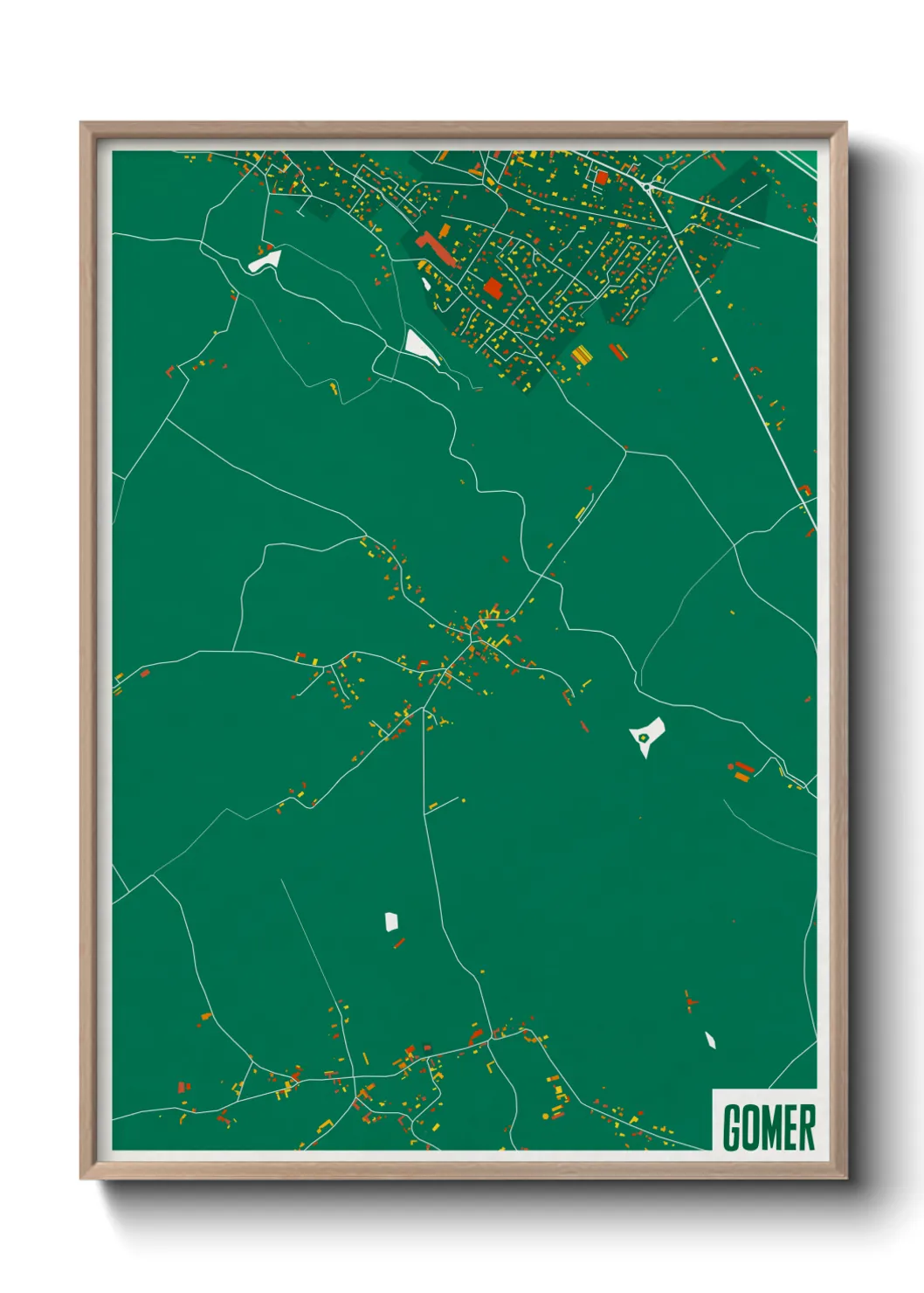 Une affiche de carte sur Gomer