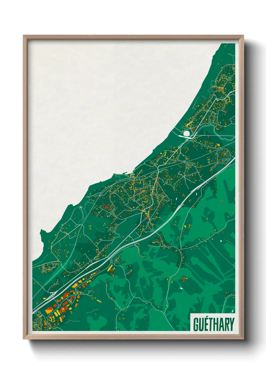 Une affiche de carte sur Guéthary