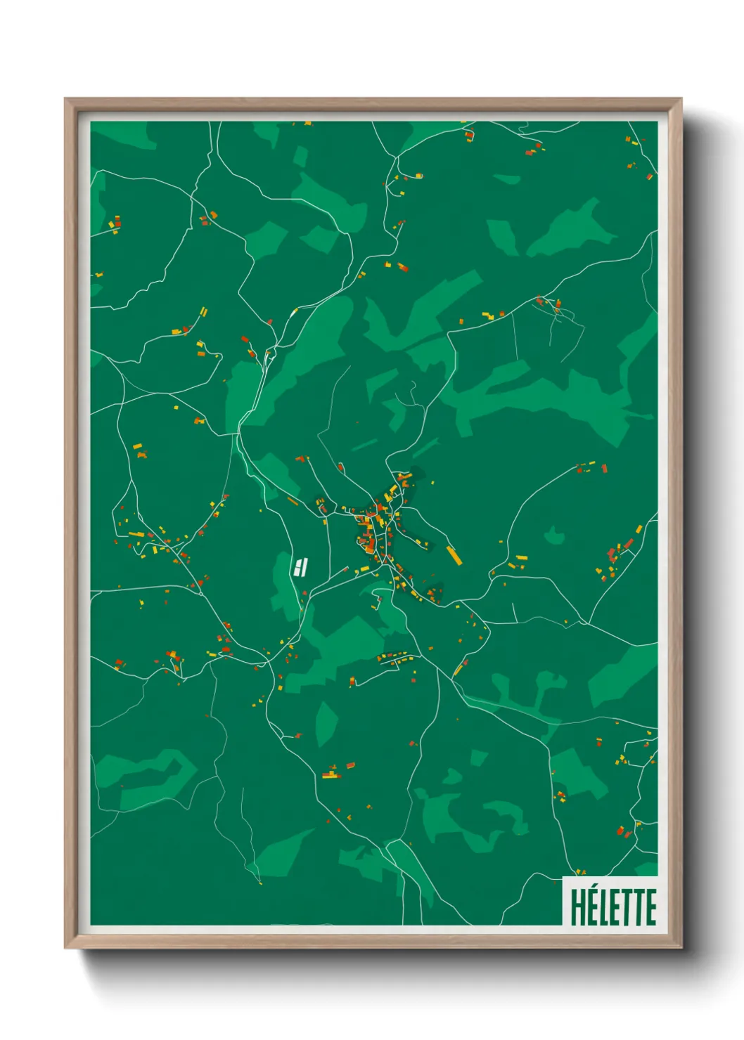 Une affiche de carte sur Hélette